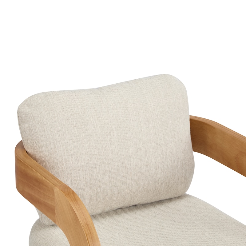 2-Pack Dining Chairs with Pillow Back, Solid Wood Frame