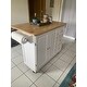 3-drawer Drop Leaf Kitchen Cart