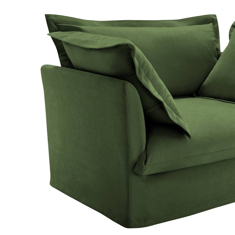 83.4″ Chenille Modular 3-Seater Sofa with Washable Covers & 300 lb Capacity