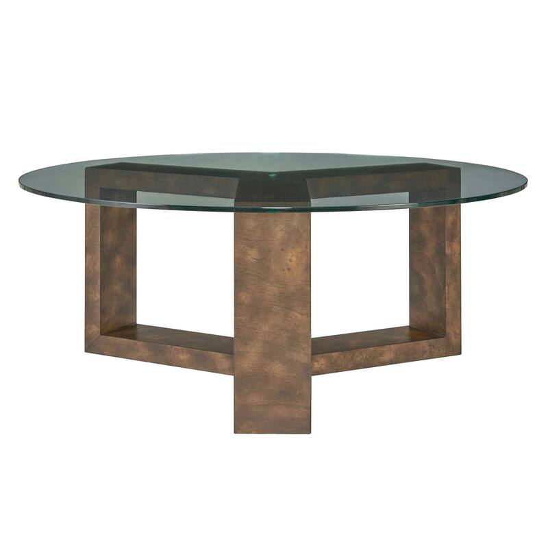 Uttermost Ignis Round Glass Coffee Table - 42.00" W x 16.50" H x 42.00" D