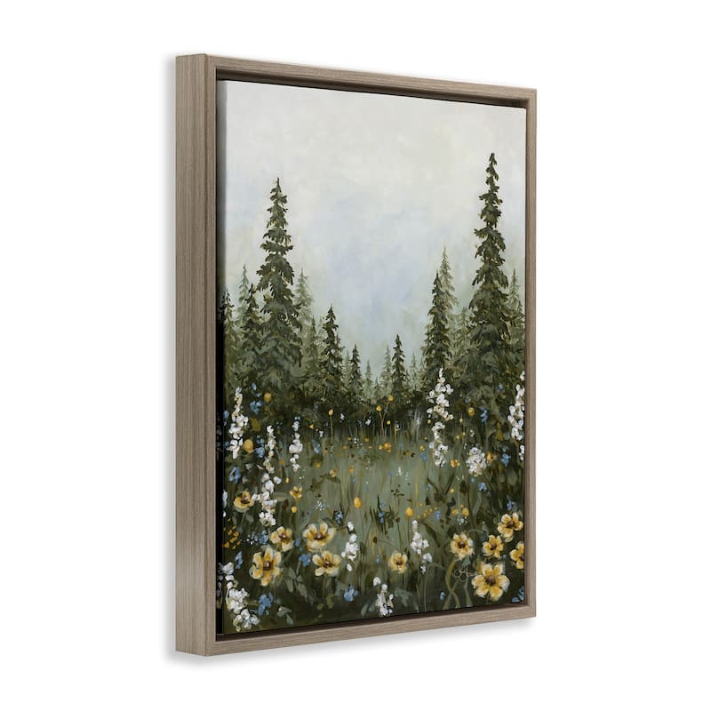 Stupell Forest Meadow Clearing Framed Floater Canvas Wall Art Design By Hollihocks Art