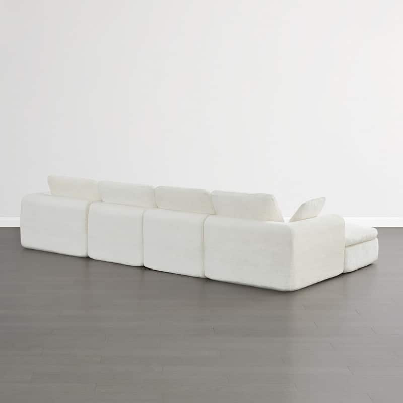 Spruce & Spring Compressed Modular Sectional Boneless Sofa for Living Room