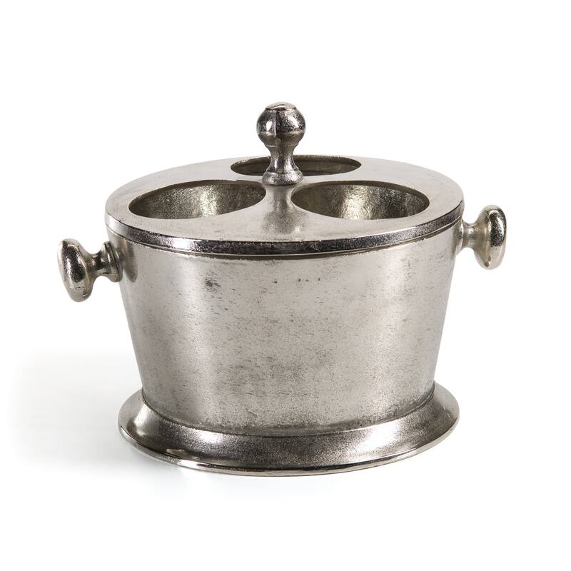 Serrano Metal Bottle Wine Holder - Nickel - 3-Bottle Holder