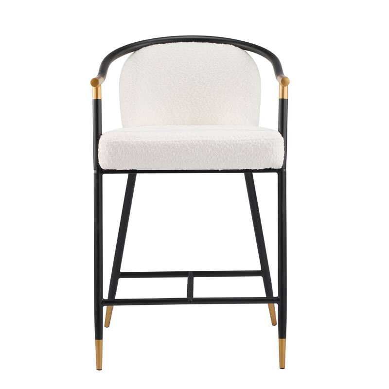 Upholstered Counter Stool Side Dining Chair Set of 2