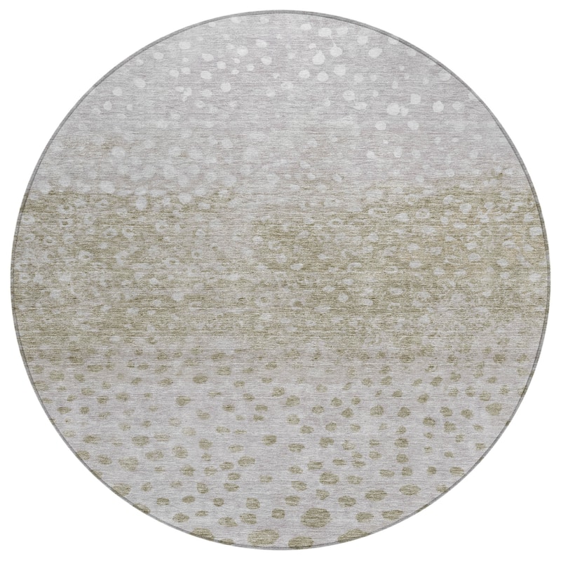 Machine Washable Indoor/ Outdoor Abstract Modern Chantille Rug