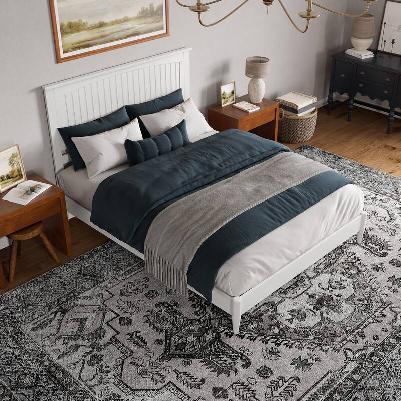 Naples Solid Wood Low Profile Platform Bed