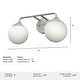 preview thumbnail 7 of 8, Hunter Hepburn 2 Light Vanity Wall Light, Damp Rated - Vintage, Mid-Century Modern, Glam