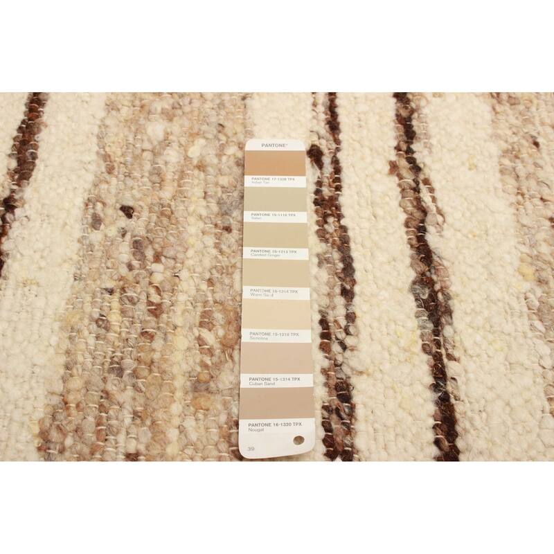 ECARPETGALLERY Braid weave Sienna Tan Wool Rug - 5'3 x 7'2