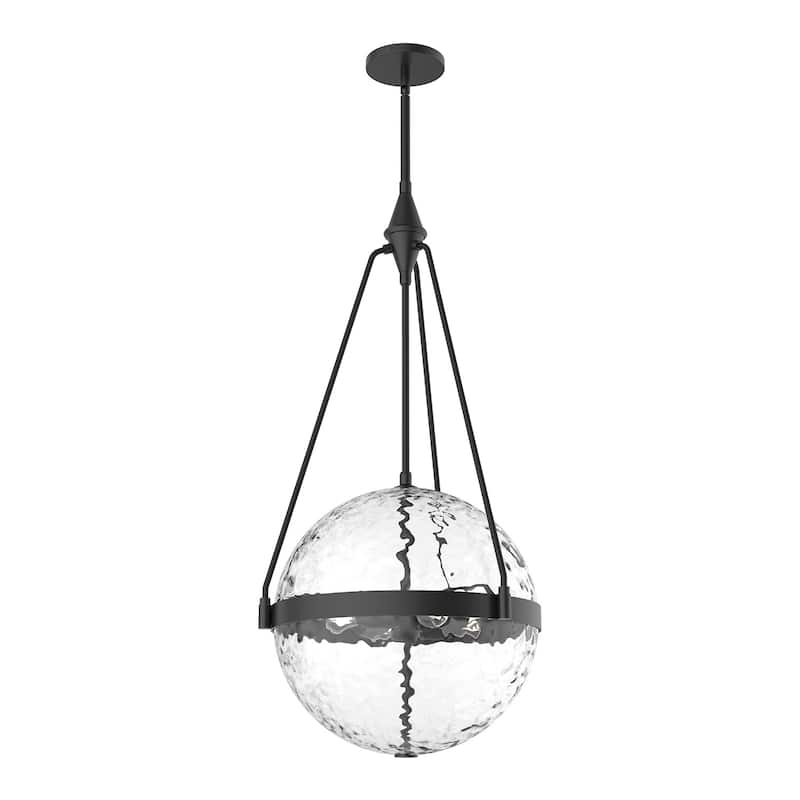 Alora Lighting PD406418 Harmony 4 Light 18" Wide Pendant - Matte Black / Clear Water