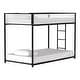 preview thumbnail 11 of 10, Furniture of America Gene Modern Matte Black Metal Low Profile Bunk Bed with Reversible Ladder