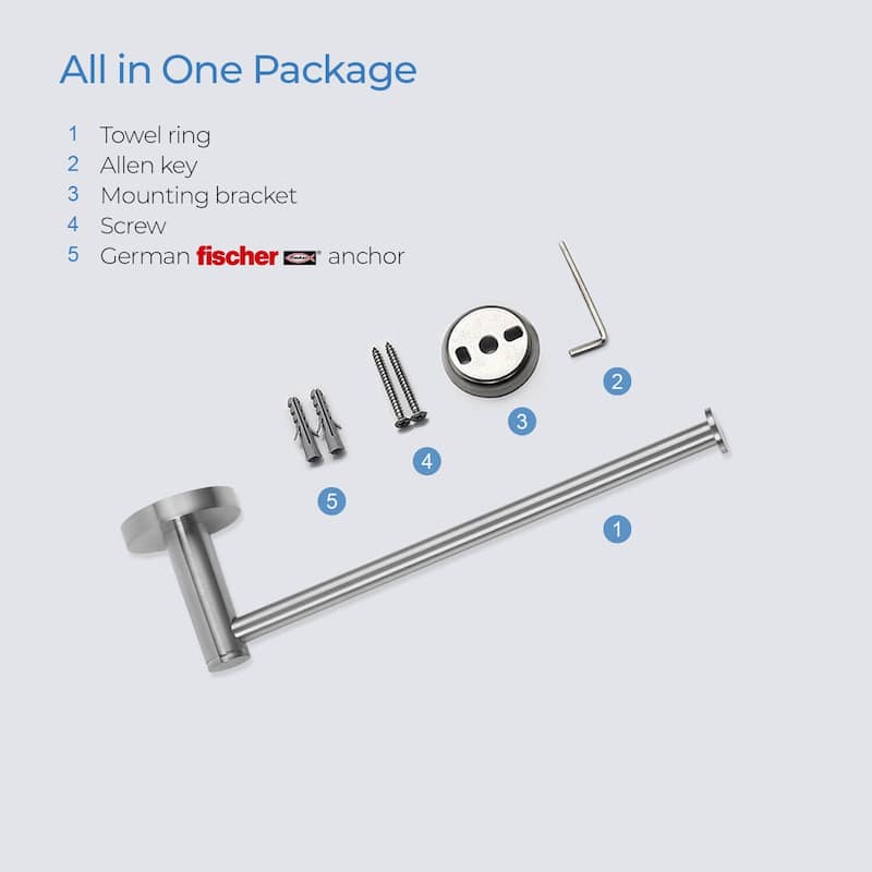 Circular 10 inch Bathroom Towel Bar