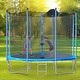preview thumbnail 15 of 29, 10FT trampoline with basketball hoop and 360-degree safety net 118*118*102