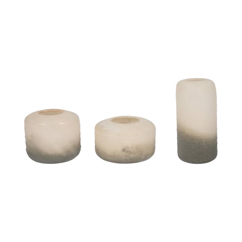 Sagebrook Home 7-inch Textured 2-tone Glass Vase