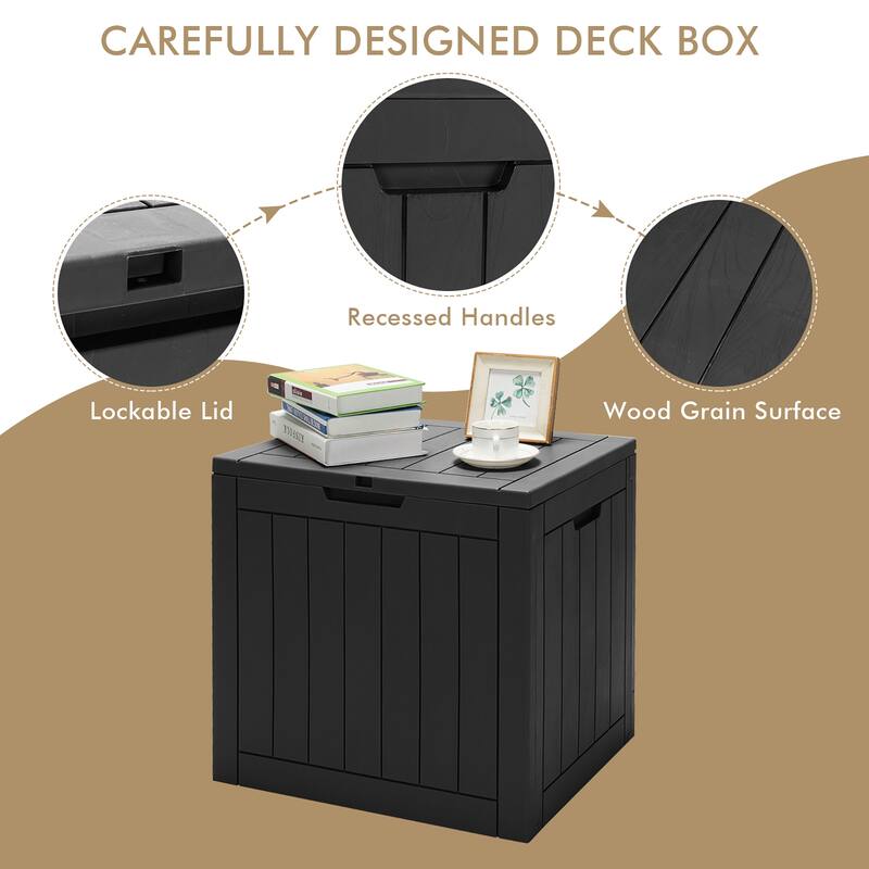 Costway 30 Gallon Deck Box Storage Container Seating Tools - See Details