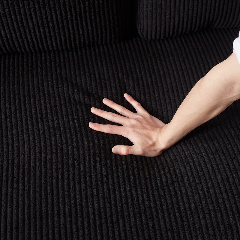 Comfortable Corduroy L-Shaped Combo Sofa Bed - Reversible Sleeper Sofa for Living Room, Office, and Apartment Spaces