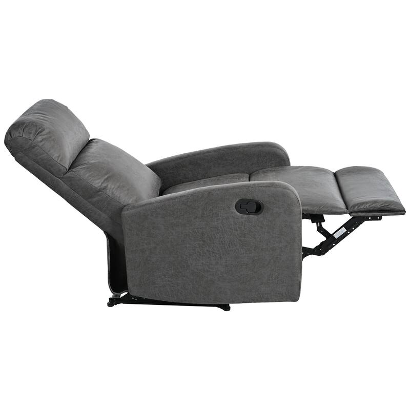 Manual Upholstered Recliner Chair, Modern Recliner Adjustable Single Sofa Chair, High Back Lounge Chairs for Living Room