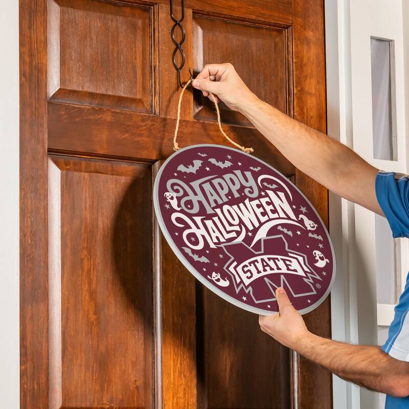 Mississippi State University 18" x 18" Halloween Door Décor Wall Sign