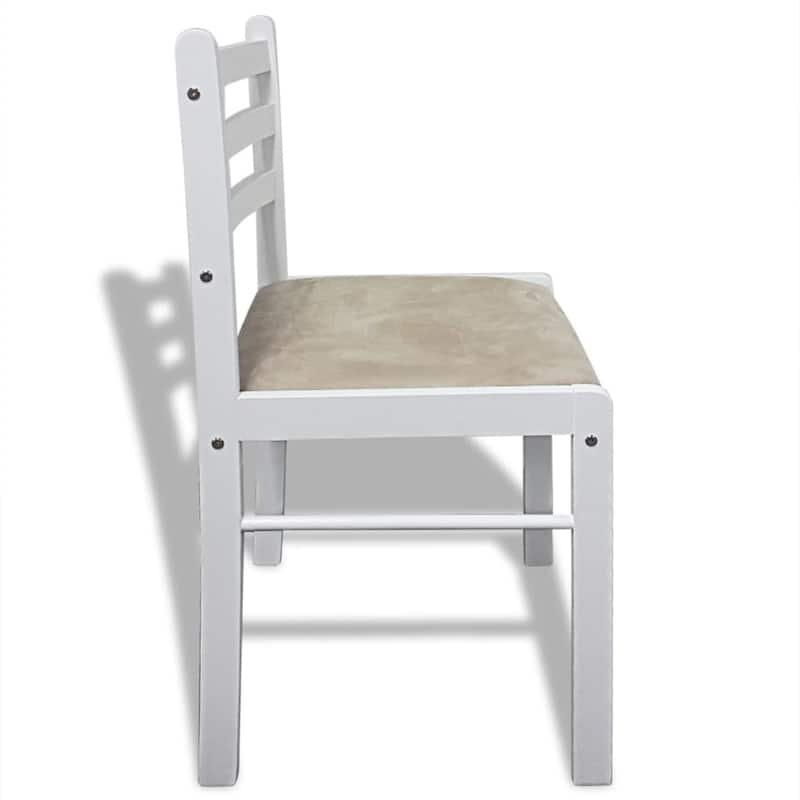 2/4/6 pcs Wooden Dining Chairs Square 2 Colours Selectable - 17.3" x 17.7" x 31.9"