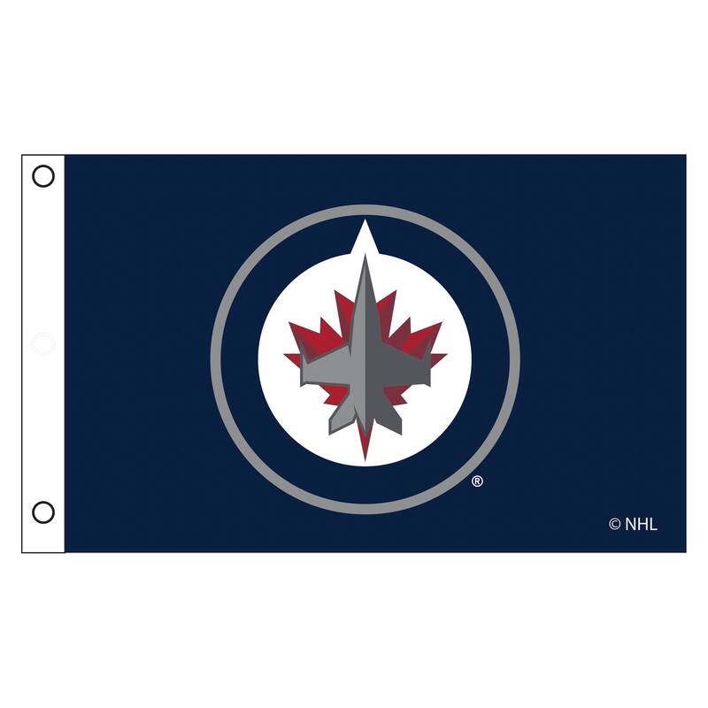 Winnipeg Jets Single Sided Flag w/ 2 Grommets, 3'x5' - Multi