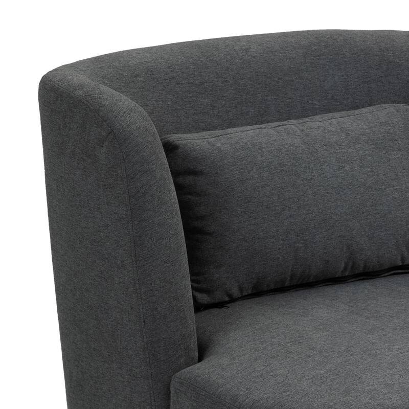 2Set 360°Swivel Barrel Chair with Cushion