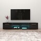 preview thumbnail 2 of 26, Moon Matte Gloss TV Stand with 16 Color LED Lights