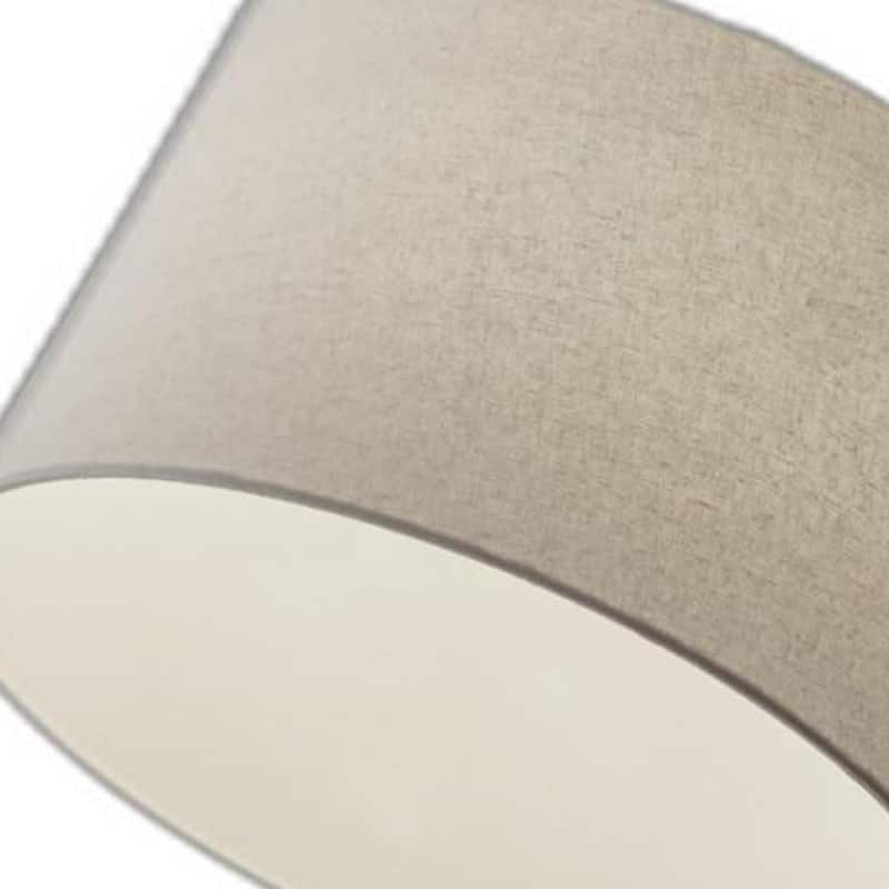 83"H Extra Tall Floor Lamp with Burlap Shade and Foot Switch Plug-In Metal Light for Living Room - 83”H x 12.5”W x 60”D