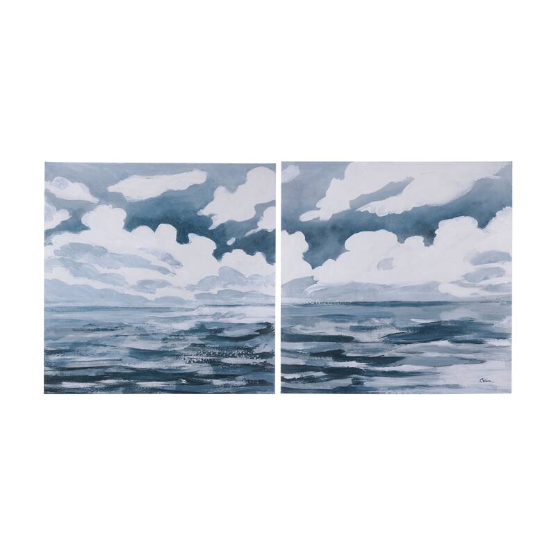 Clouds and sea I (30 x 30 ) Canvas Art Print