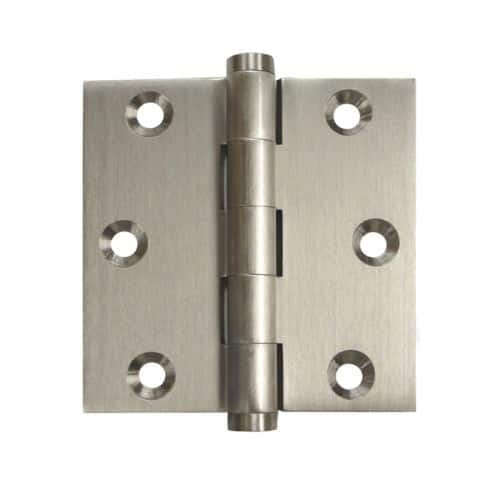 Deltana 3" x 3" Solid Brass Square Corner Plain Bearing Mortise Hinge