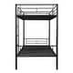 preview thumbnail 6 of 5, Twin Over Twin Metal Bunk Bed (Black)