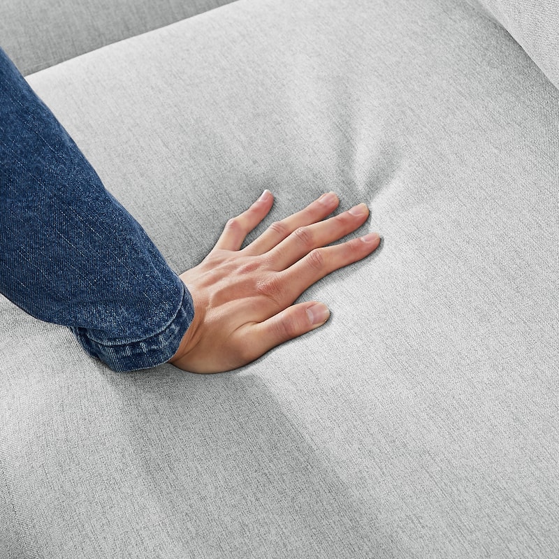 Linen Corner Broaching Sleeper Sectional Sofa + Storage Sofa