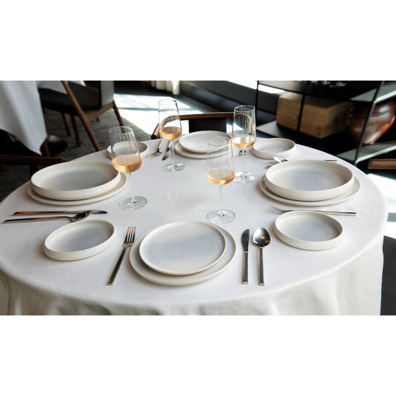 Cloud Terre Iceland Stoneware, 6" High Sided B&B Plate (Set of 4)