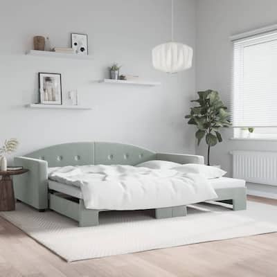 vidaXL Day Bed Upholstered Sofa Bed Daybed for Bedroom Living Room Velvet
