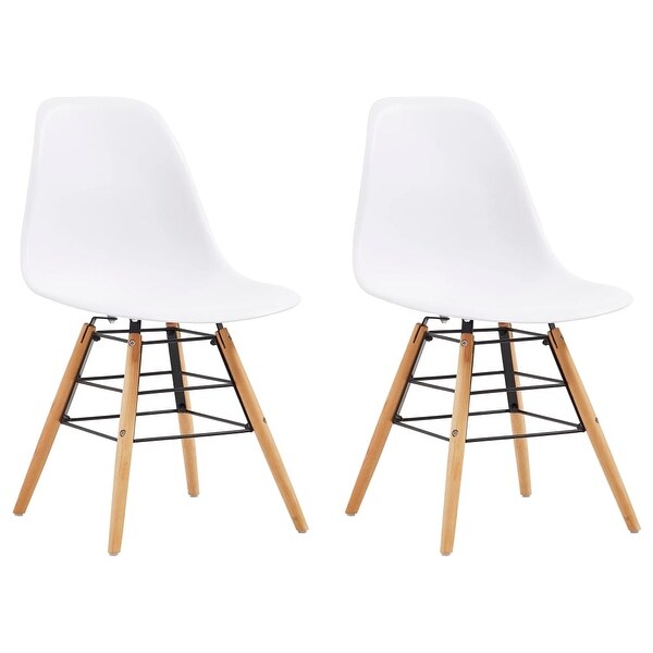 Shop Vidaxl Dining Chairs 2 Pcs White Plastic On Sale Overstock 31000866