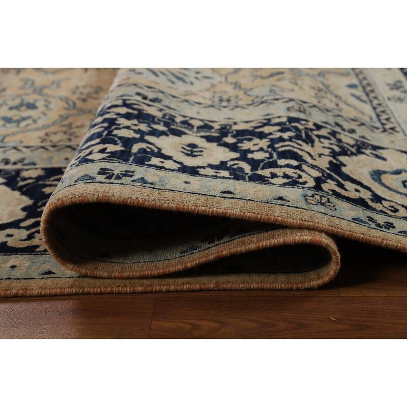 Hand Knotted Oriental 100% Wool Carpet Transitional All-Over Oranges & Rust Oushak Area Rug - 12' 1'' X 9' 1''