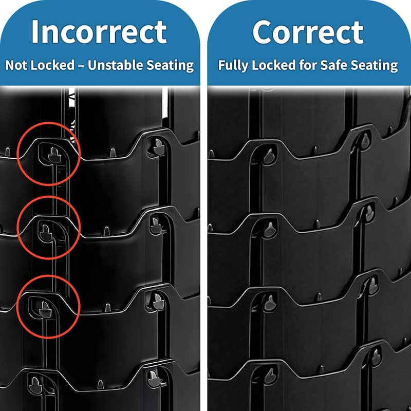 VECELO Portable Telescoping Stool Lightweight Adjustable Height Folding Stool for Camping Fishing Indoor Outdoor Plastic Seat