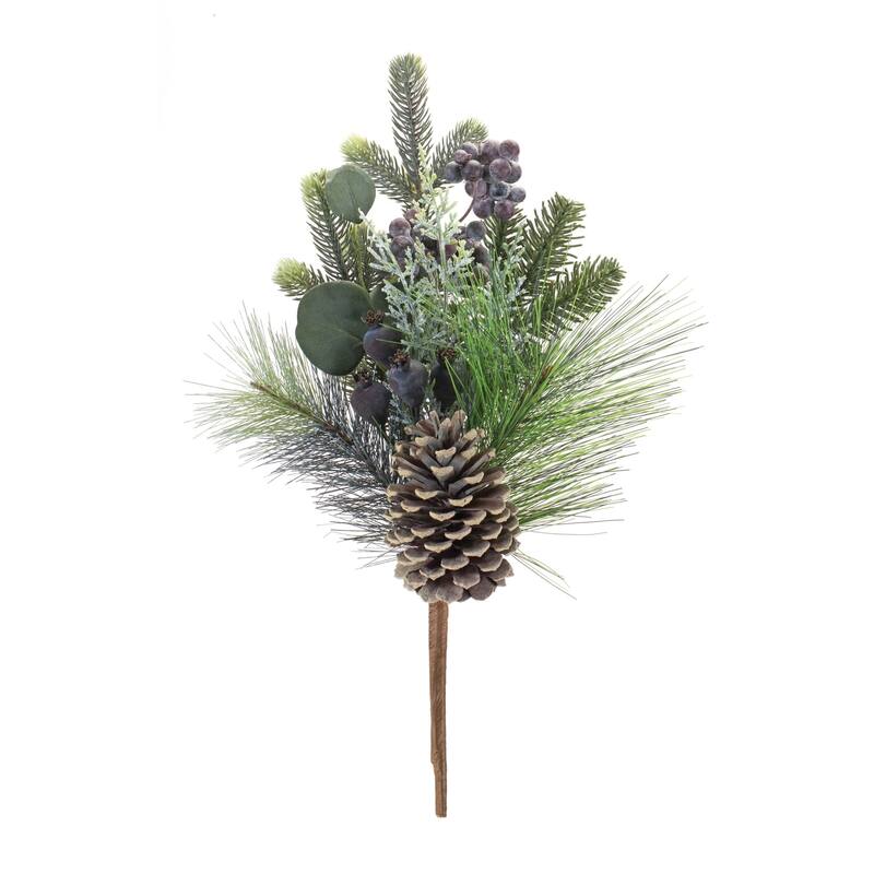 2 Piece Set Pine with Eucalyptus Artificial Christmas Sprays 18"