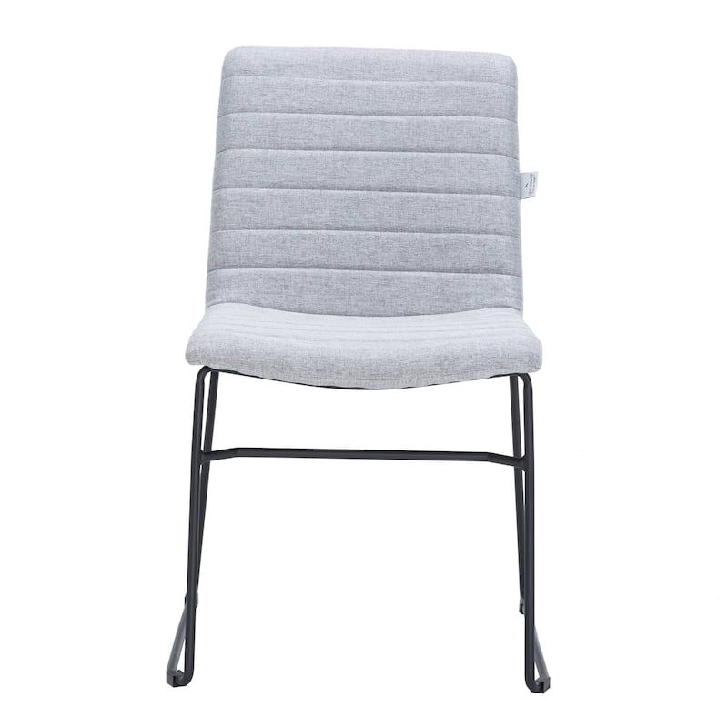 Zylar Modern Leather Guest Chair with Lumbar Support, Stainless Steel Base, High-Density Foam, Floor Protectors, 300 lb Capacity