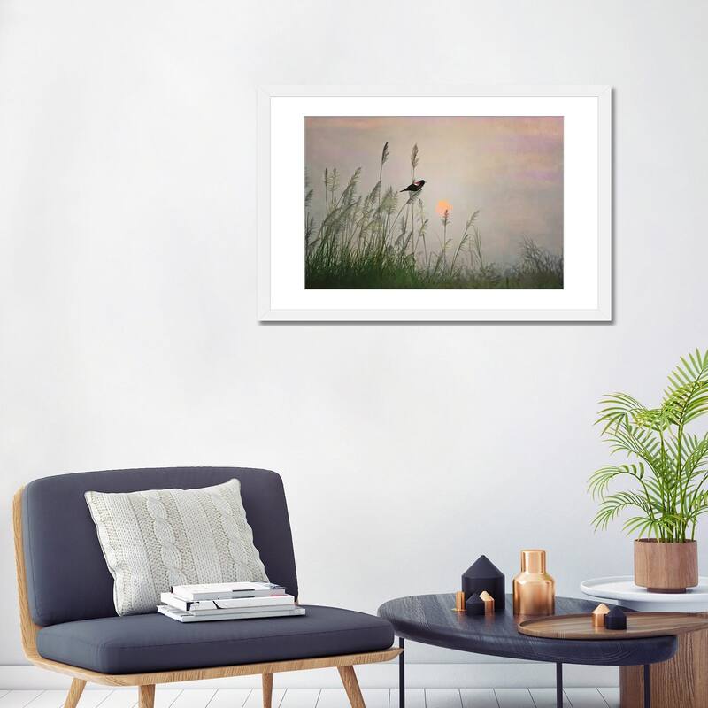 iCanvas "Red Winged Blackbird In Marshes At Dusk" by Laura D Young