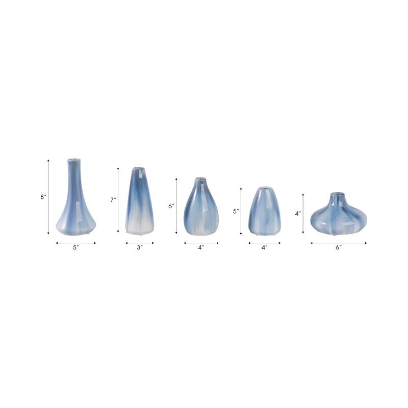 Modern Ceramic Coastal Inspired Vases with Sculptural Twisted Design