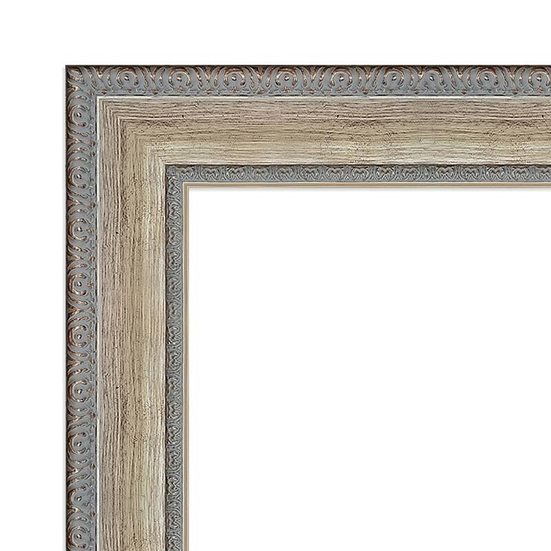 Fleur Champagne Silver Wood Framed Natural Corkboard Bulletin Board