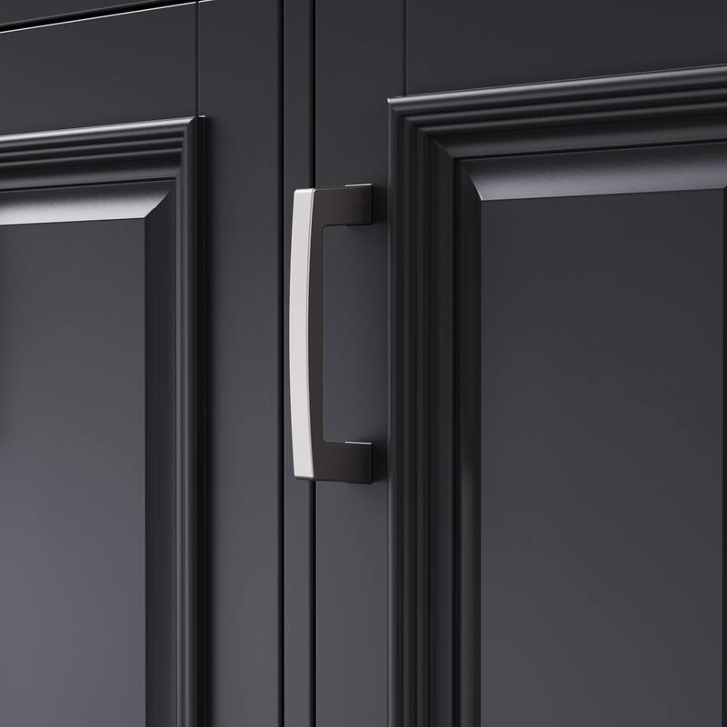 Kitchen Island with Drop Leaf, Adjustable Shelf, Spice Rack, Towel Rack, 2 Doors and 5 Drawers