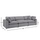 preview thumbnail 11 of 10, Anka Grey Linen Down Filled Cushioned Sofa by iNSPIRE Q Modern