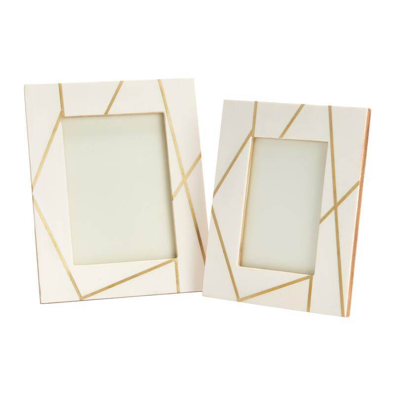 Resin Photo Frames - Bone/Gold