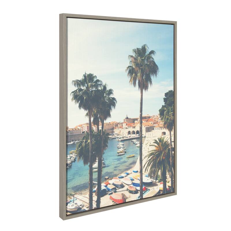 Kate and Laurel Sylvie The Boat Framed Canvas by Laura Evans