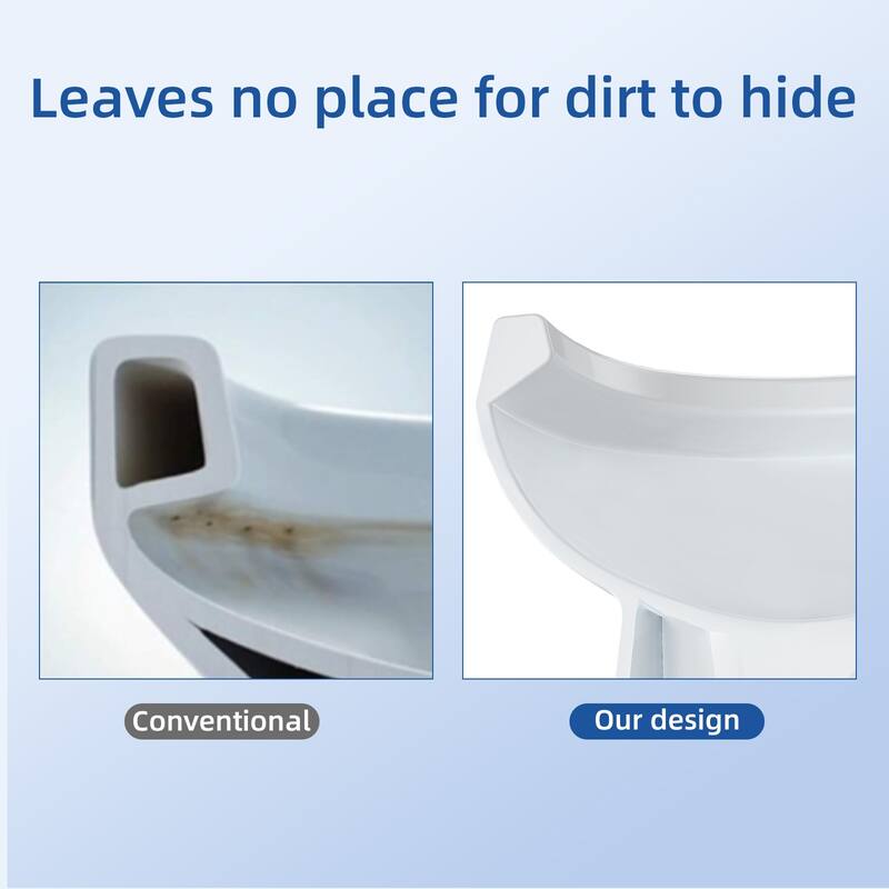 Elongated Toilet for Bathrooms with Soft Close Seat