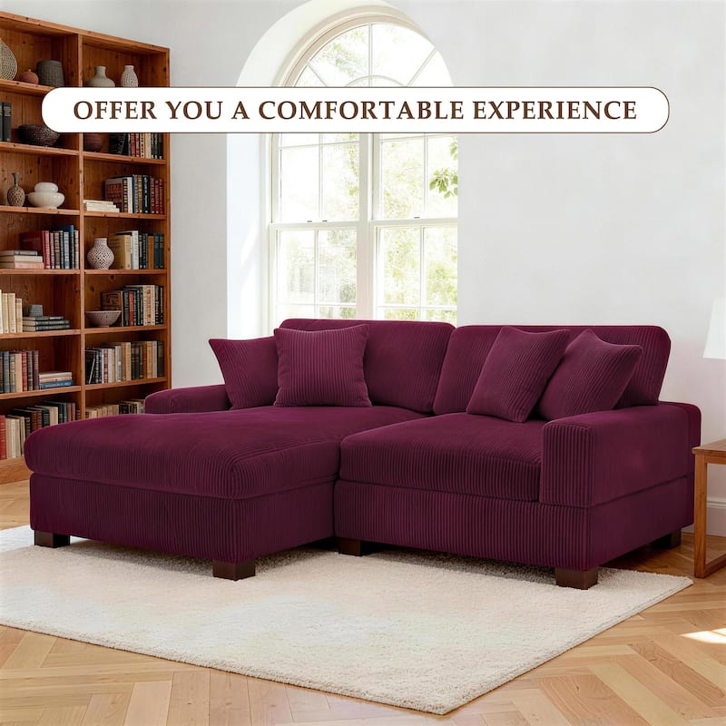 Oversized L-shaped Modular Sectional Sofa with Chaise Lounge