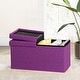 preview thumbnail 57 of 89, 30 Inch Smart Lift Top Button Tufted Fabric Storage Ottoman by Crown Comfort Orchid Purple