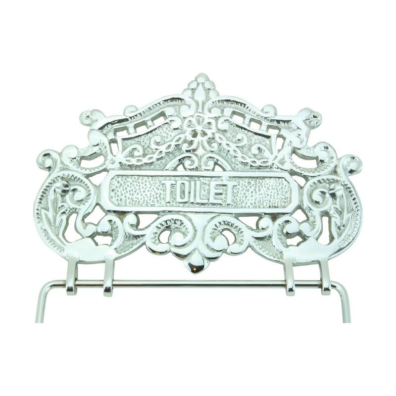 Chrome Wall Mount Toilet Paper Holder 6.25" W Princess Crown Style Chrome Polished Brass with Hardware Renovators Supply