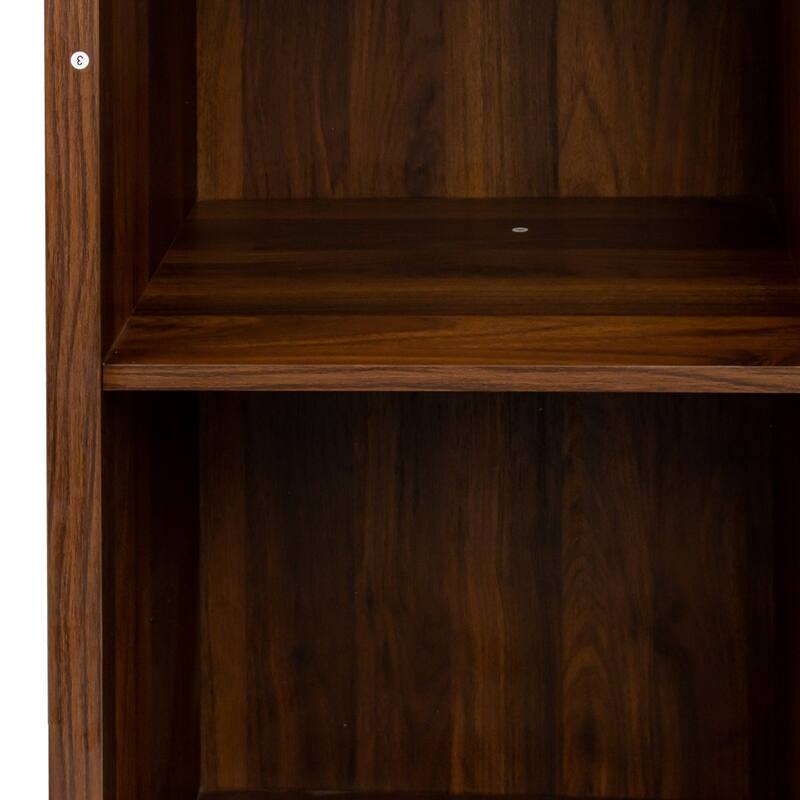 17.85" Modular Wooden Wine Bar Storage Cabinet with Shelves & Hutch