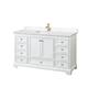 Option White / Carrara Cultured Marble Top / Brushed Gold
